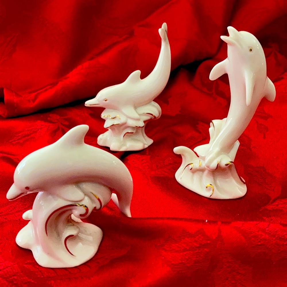 Lenox Classic Ivory Porcelain Dolphins